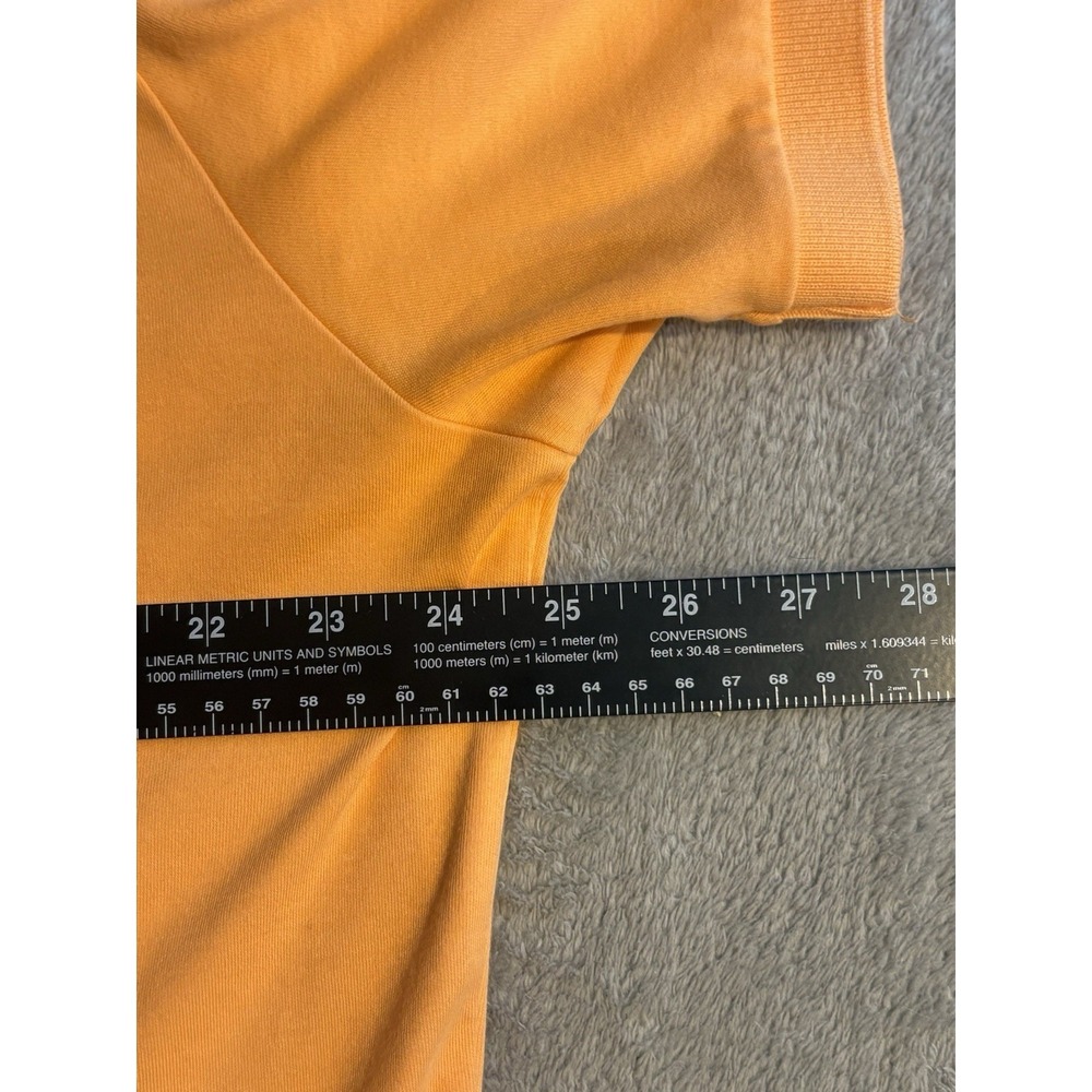 Polo Ralph Lauren Shirt Mens Large Peach/ Orange Short Sleeve Golf Teal Pony - Picture 6 of 8